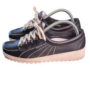 Women's Mephisto Originals Air Relax Lace-Up Leather Blue Size 9